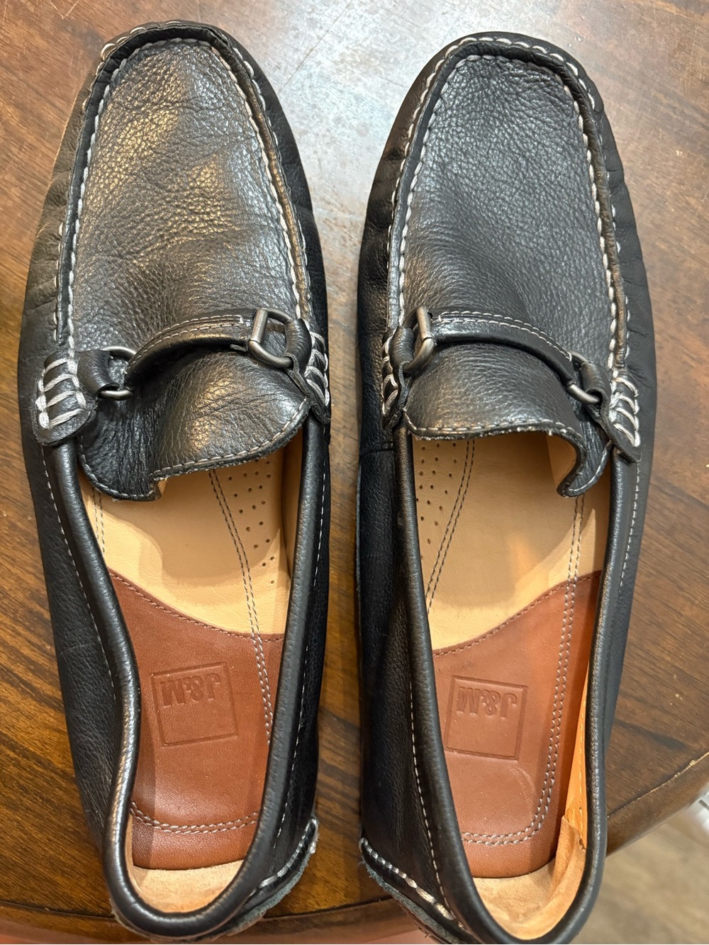 Black Leather Men’s Bit-Style Loafers